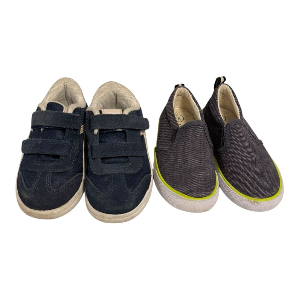 Cat & Jack Shoes Bundle Of 2 Boys Size 8 School Play Outdoors Casual Sneakers